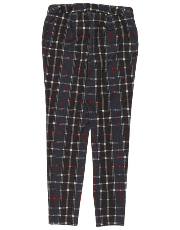 Marks & Spencer skinny bukser til kvinder UK 10 Small W29 L26 Marineblå ternet