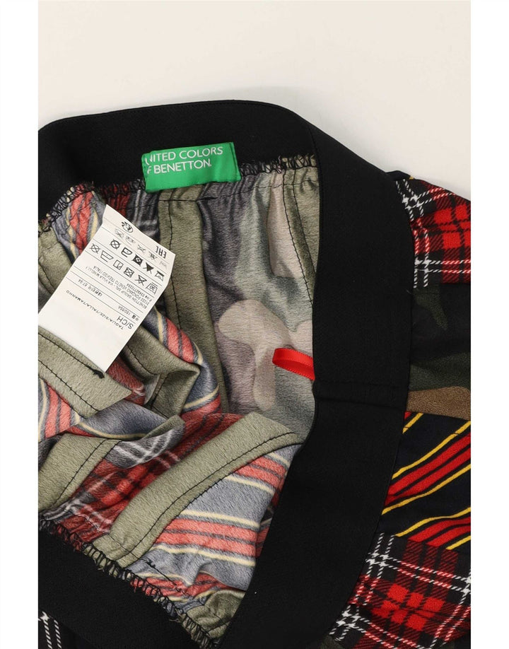 Gonna a trapezio da donna Benetton piccola W26 poliestere mimetico multicolore