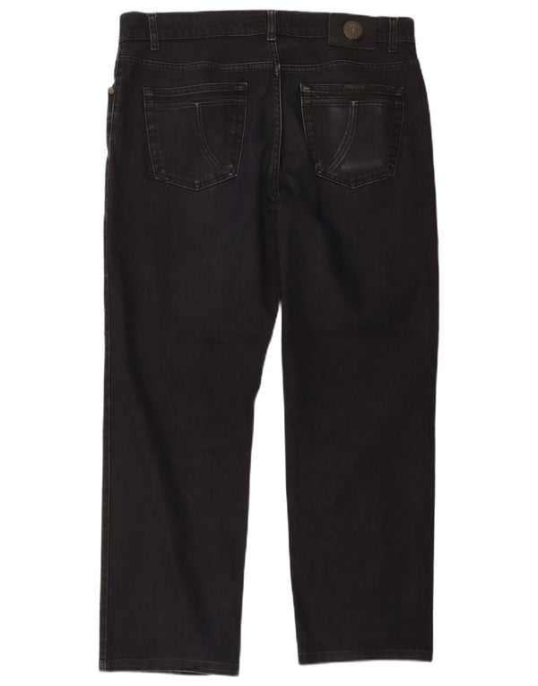 Trussardi Mens Straight Jeans W38 L29 Navy Blue Cotton