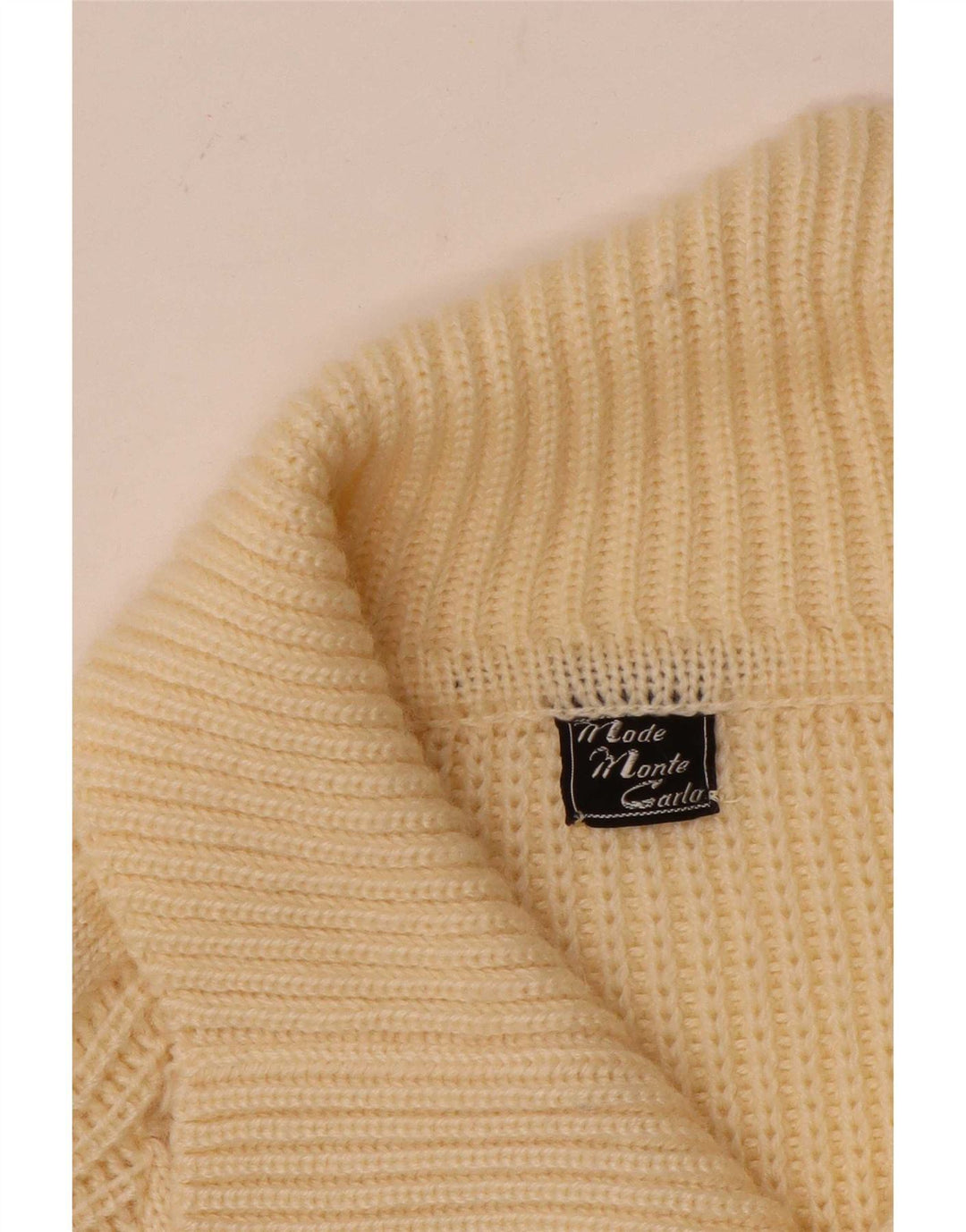 Vintage Mens Cardigan Sweater Large Off White