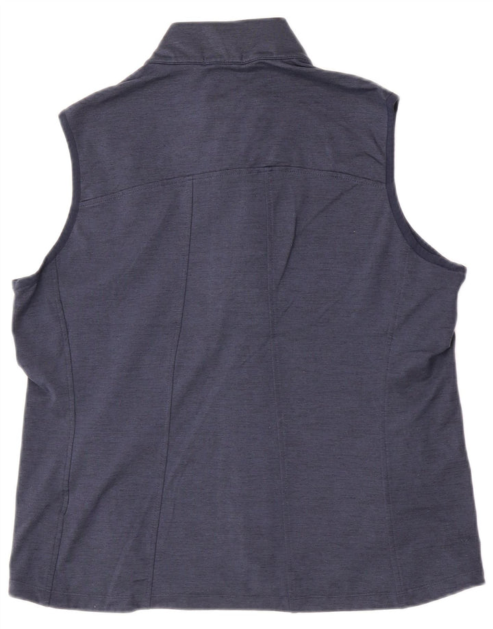 Puma Womens Sleeveless Tracksuit Top Jacket UK 16 Large Navy Blue