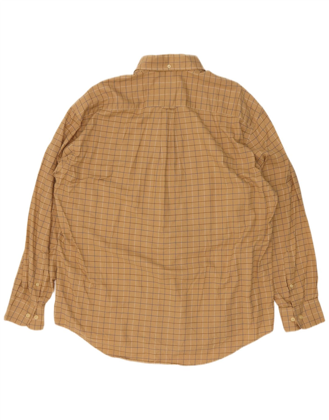Nautica Mens Shirt XL Beige Check Cotton