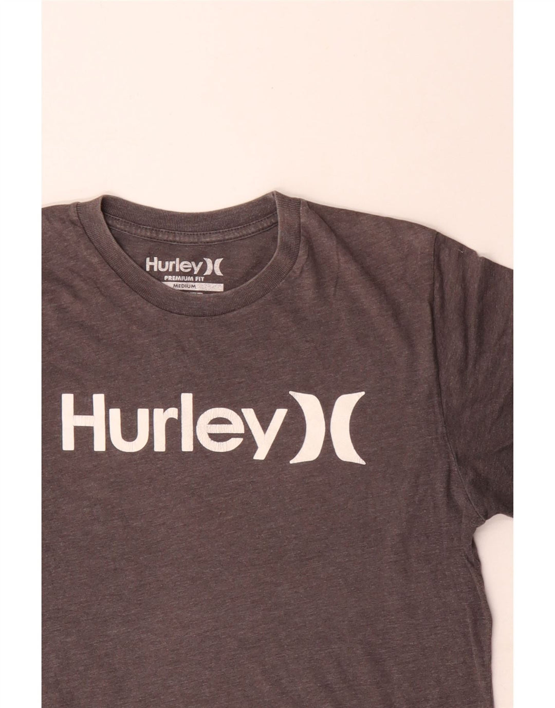 Hurley Mens Premium Fit Graphic T-Shirt Top Medium Grey Cotton