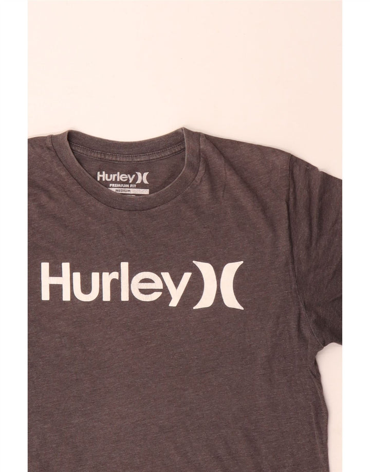 Hurley Mens Premium Fit Graphic T-Shirt Top Medium Grey Cotton