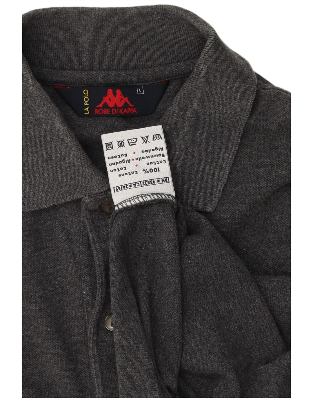 Kappa Polo Homme Grand Gris Coton