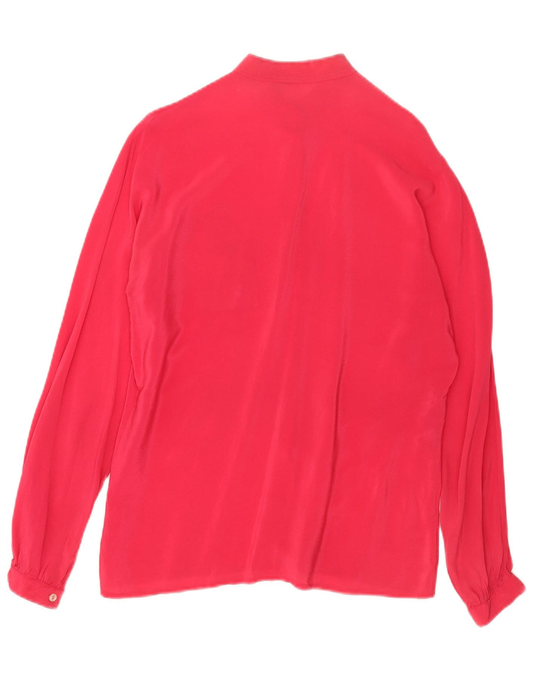 Vintage Womens Graphic Shirt Blouse UK 14 Medium Pink Acetate
