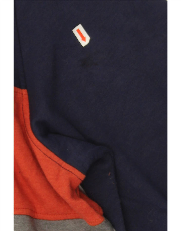 IZOD Mens Zip Neck Sweatshirt Jumper XL Grey Colourblock Polyester Vintage Izod and Second-Hand Izod from Messina Hembry 
