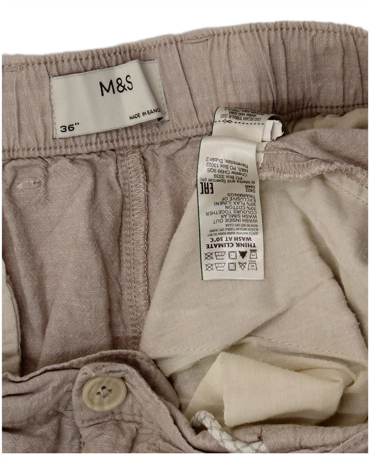Pantaloncini chino da uomo Marks & Spencer W36 grandi in cotone grigio