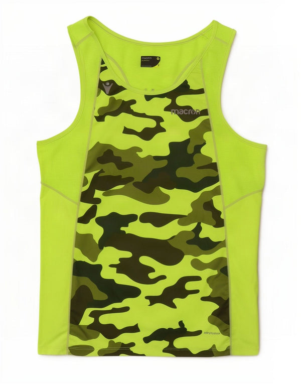Macron Mens Vest Top Medium Green Camouflage