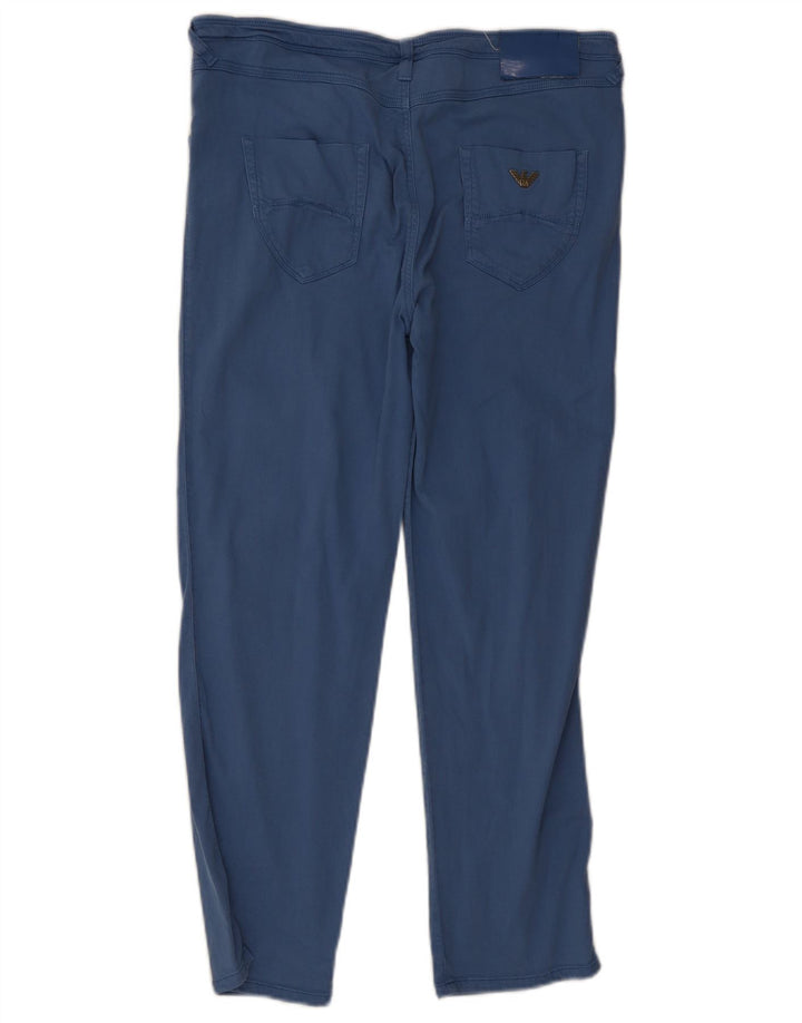 Женские укороченные джинсы Armani W31 L26 Синие модальные