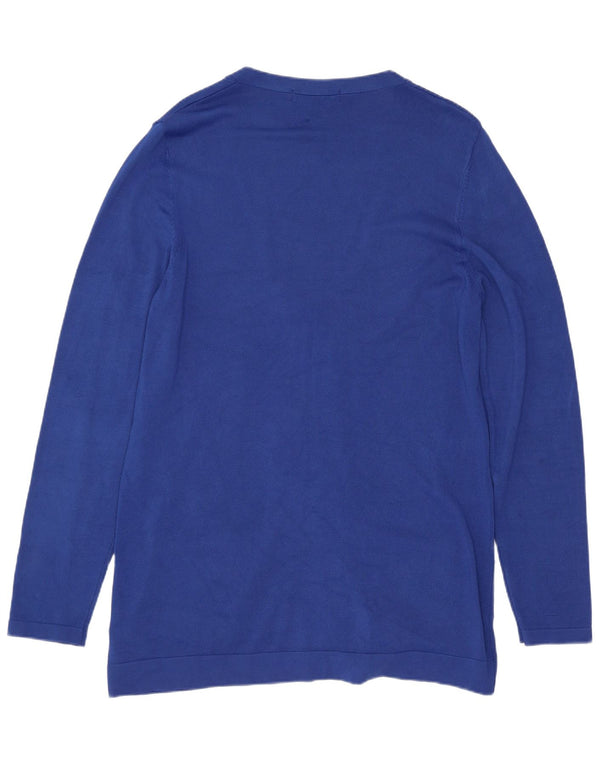 Pulover cardigan pentru femei Marks & Spencer, cu ajustare normală, UK 14, albastru mediu