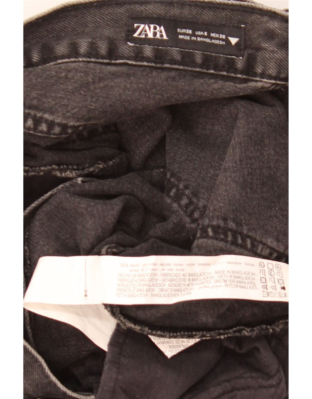 Zara Dame Straight Jeans EU 38 Small W29 L30 Grå Bomuld