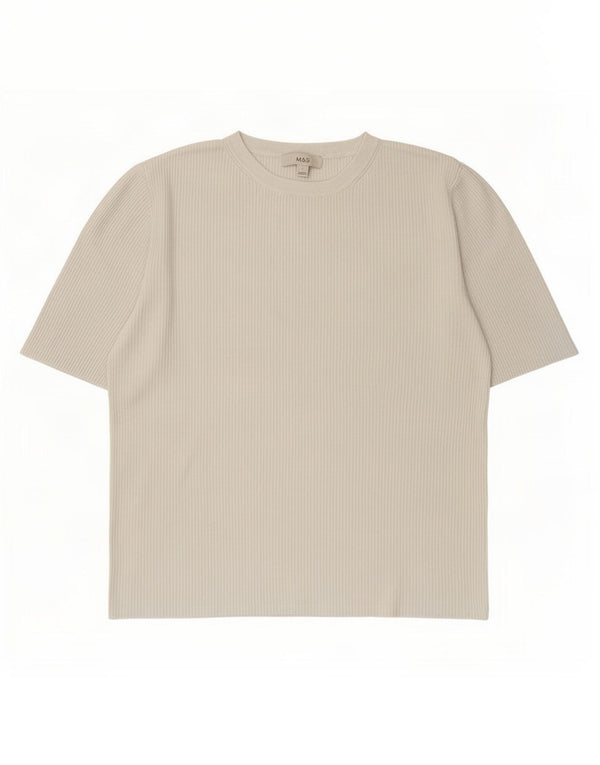Marks & Spencer Γυναικείο T-Shirt Top UK 14 Large White Viscose
