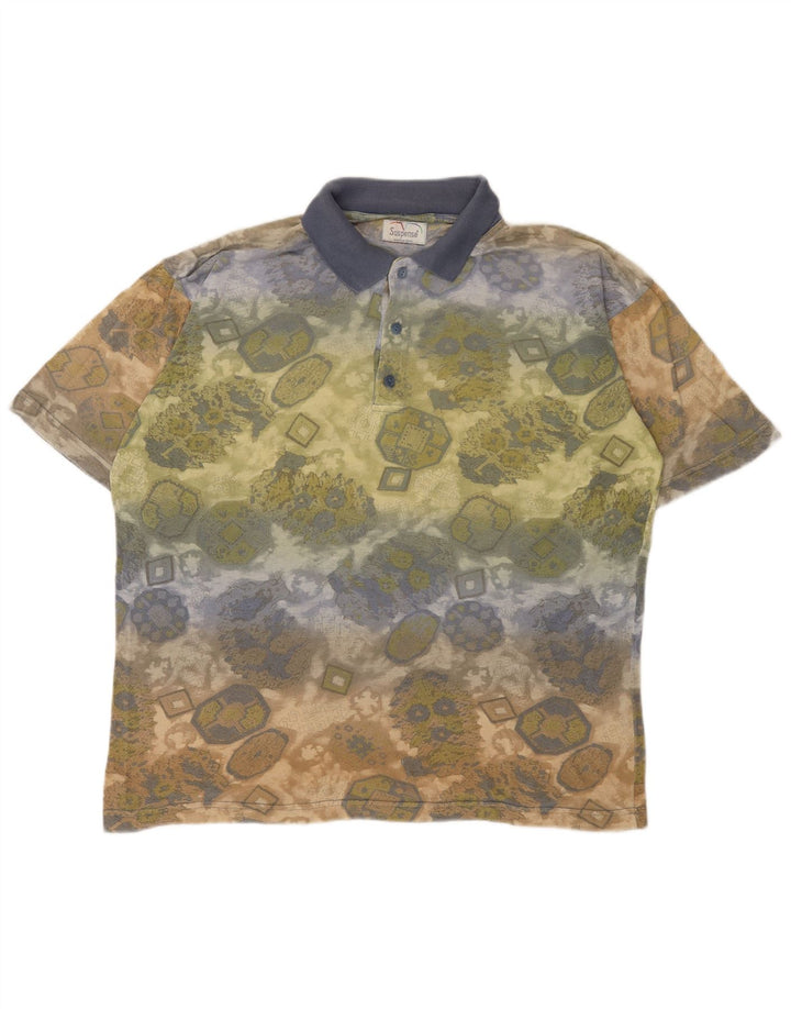 Suspense Mens Polo Shirt Large Multicoloured Geometric