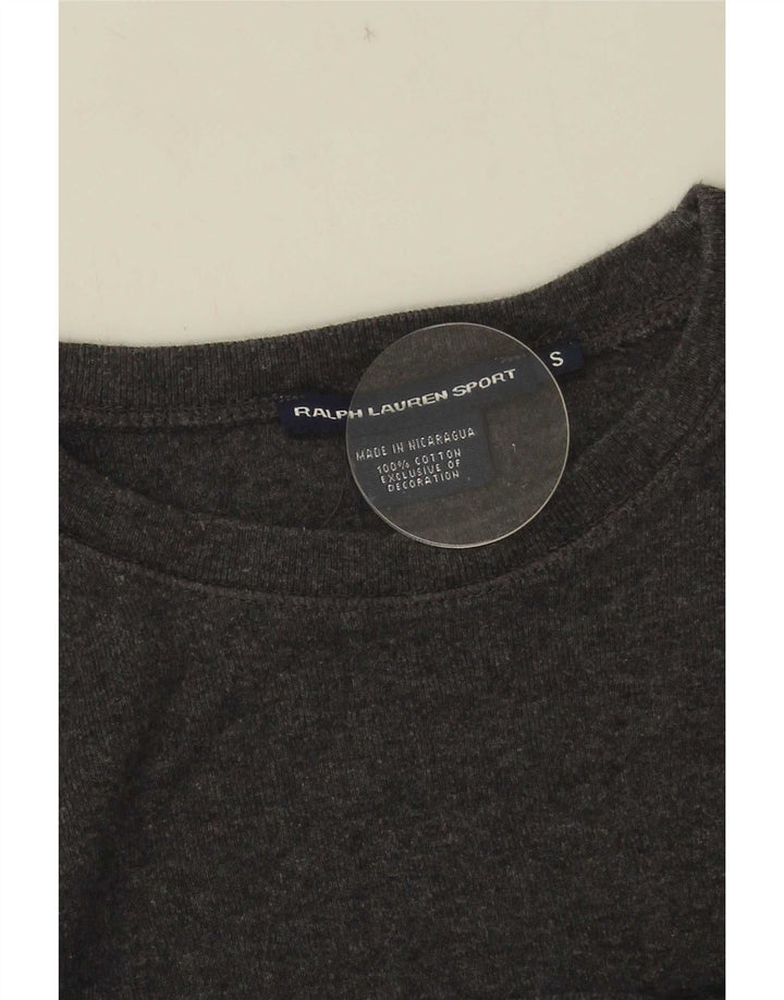 Ralph Lauren Womens Top Long Sleeve UK 10 Small Grey Cotton
