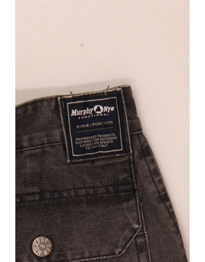 Murphy & Nye Mens Denim Cargo Shorts W32 Large Grey Cotton