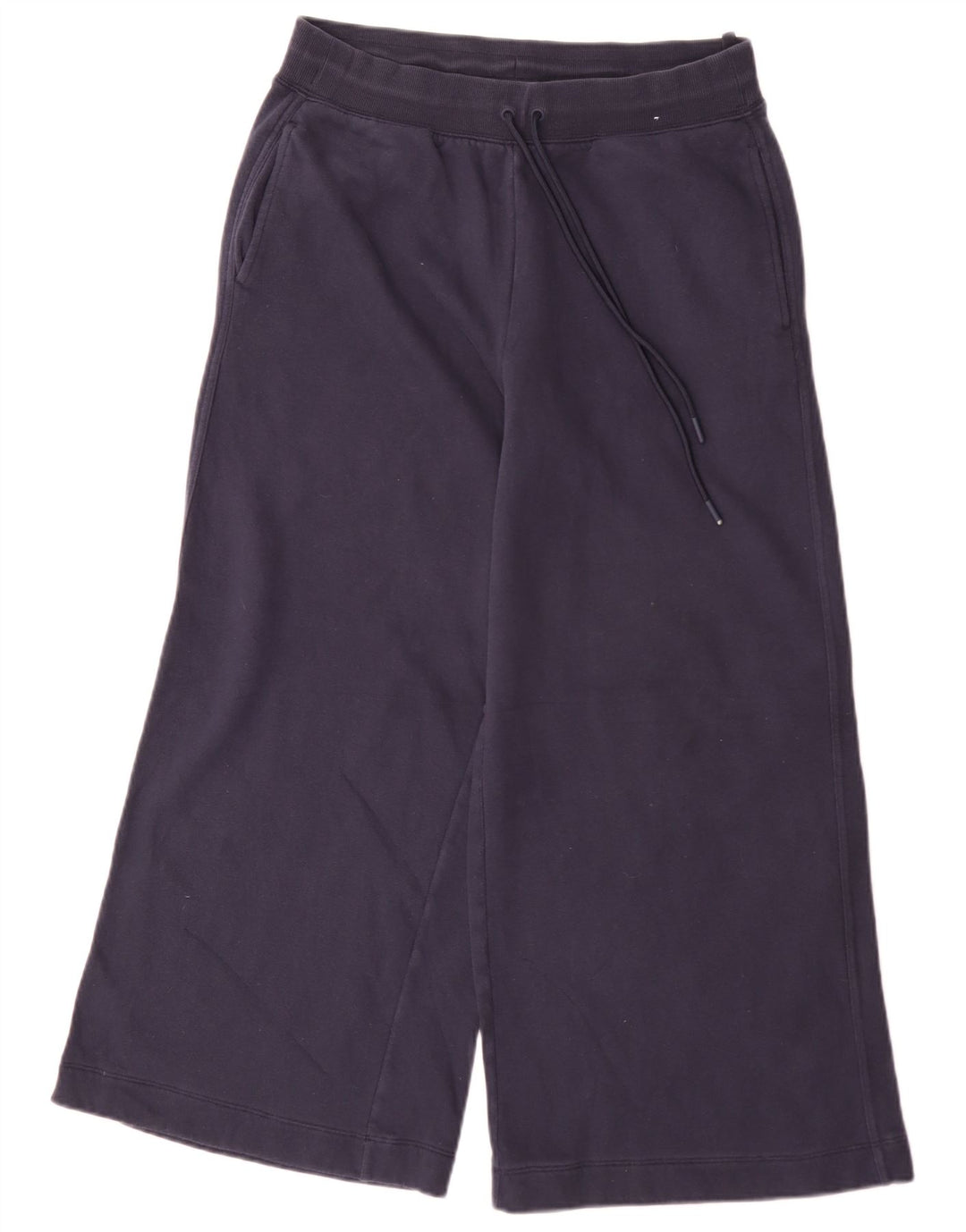 Marks & Spencer Womens Crop Tracksuit Trousers UK 12 Medium Navy Blue