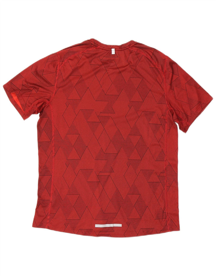 Nike Mens Dri Fit T-Shirt Top Large Red Geometric