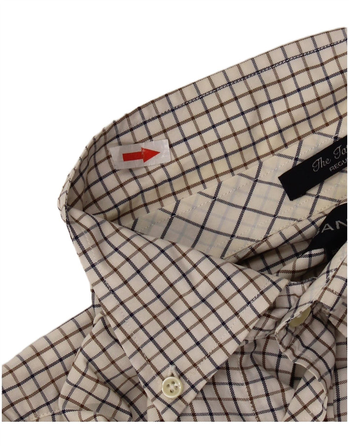 Gant Mens Regular Fit Shirt 2XL White Check Cotton