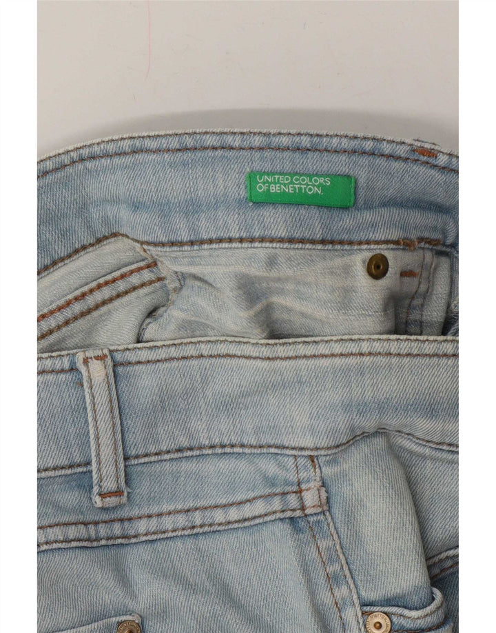 Benetton Dame denim Shorts W32 Large Blue