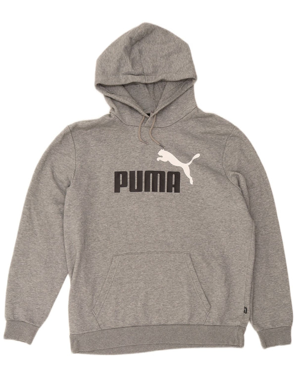 Pulover Puma pentru bărbați cu capota, mare, gri, pătat