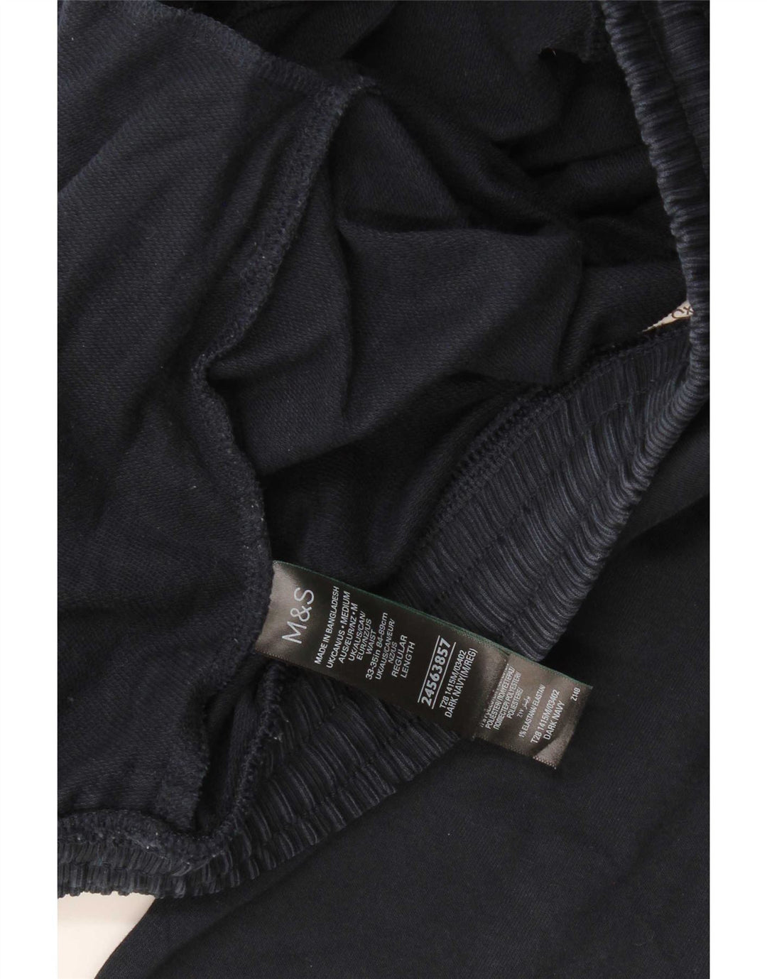 Marks & Spencer Mens Tracksuit Trousers Medium  Navy Blue Cotton