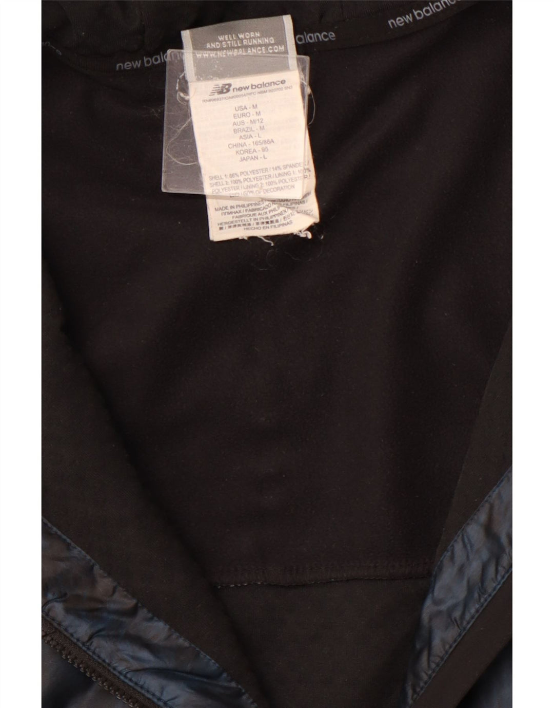 Giacca da tuta da donna NEW BALANCE UK 14 Medium Black Colourblock