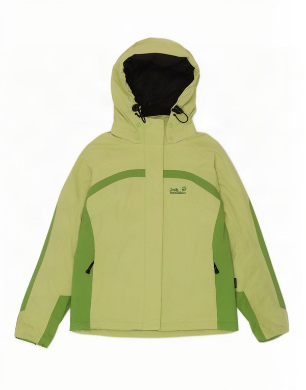 Женская ветровка с капюшоном Jack Wolfskin UK 14/16, большая зеленая