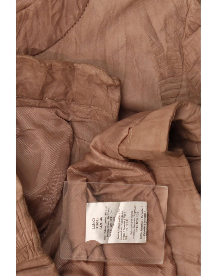 Veste en cuir femme Liu Jo IT 46 grand cuir marron