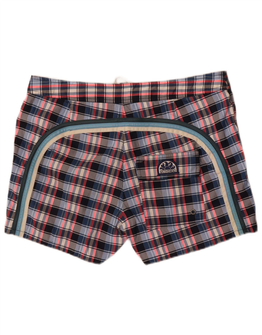 Sundek Mens Swimming Shorts Large  Multicoloured Check