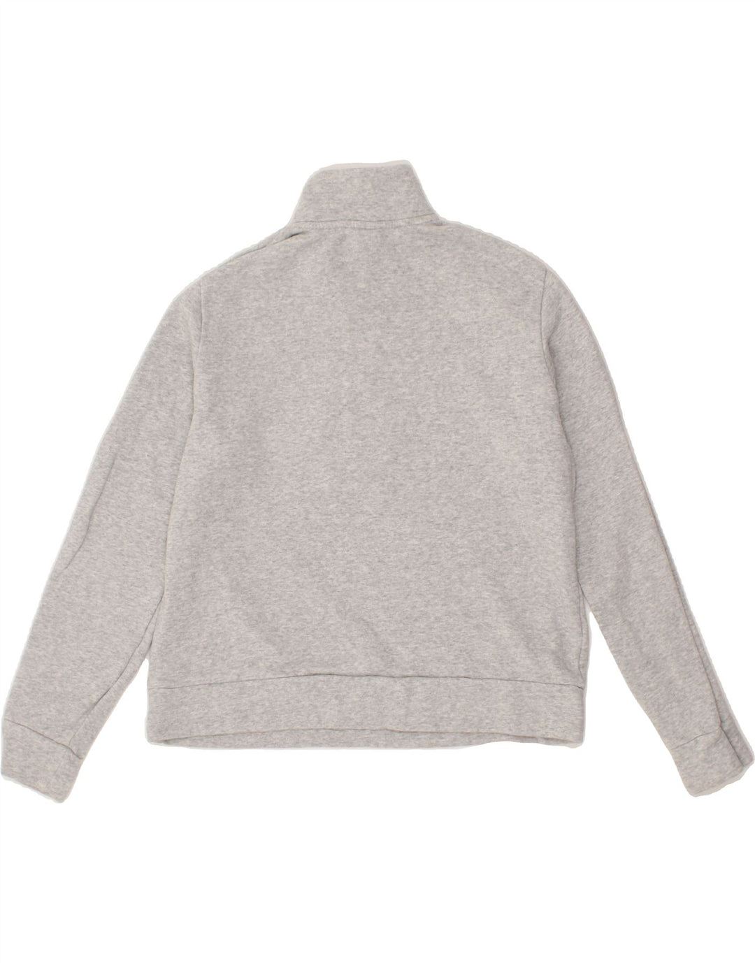 PUMA Womens Zip Neck Sweatshirt Jumper UK 14 Medium Grey Cotton Vintage Puma and Second-Hand Puma from Messina Hembry 