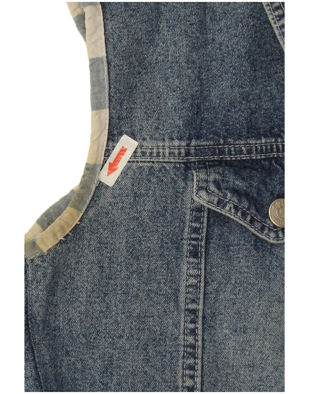 Squaw Womens Denim Gilet UK 10 Small Blue
