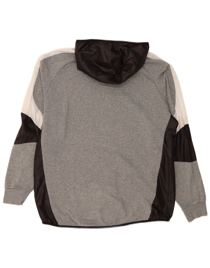 Puma Mens Zip Hoodie Sweater XL Grey Colourblock