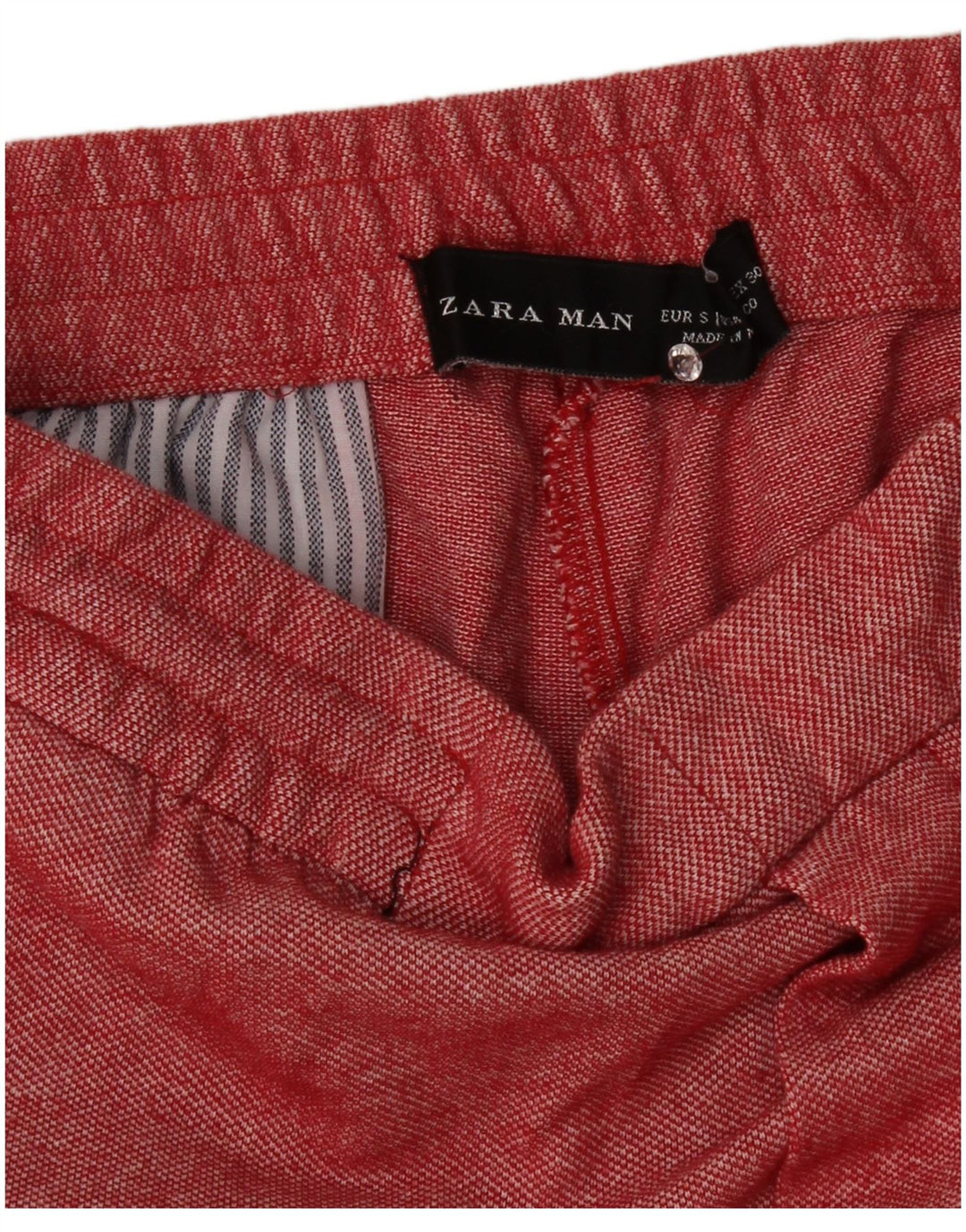 Zara Mens Sport Shorts Small Red Flecked