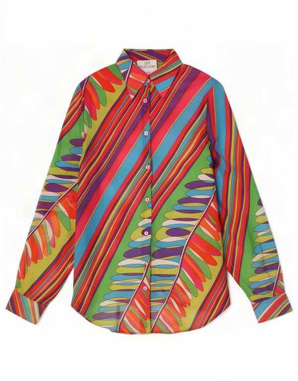 Blusa feminina Gai Mattiolo UK 14 listrada multicolorida média