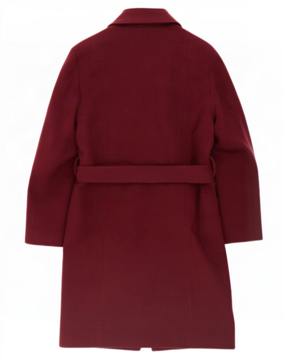 Marks & Spencer Dame Overfrakke UK 12 Medium Burgundy Polyester