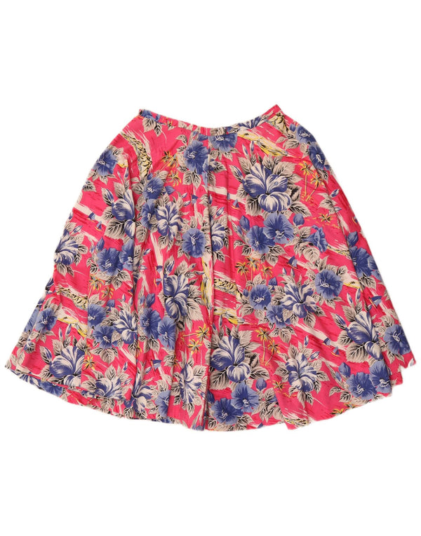 Vintage mujer círculo falda W24 XS rosa floral