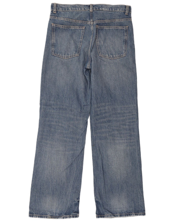 Zara Jean large pour femme EU 38 Small W28 L31 Bleu à pois