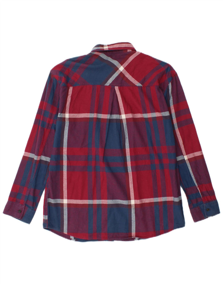 EDDIE BAUER Womens Oversized Flannel Shirt UK 6 XS Multicoloured Plaid