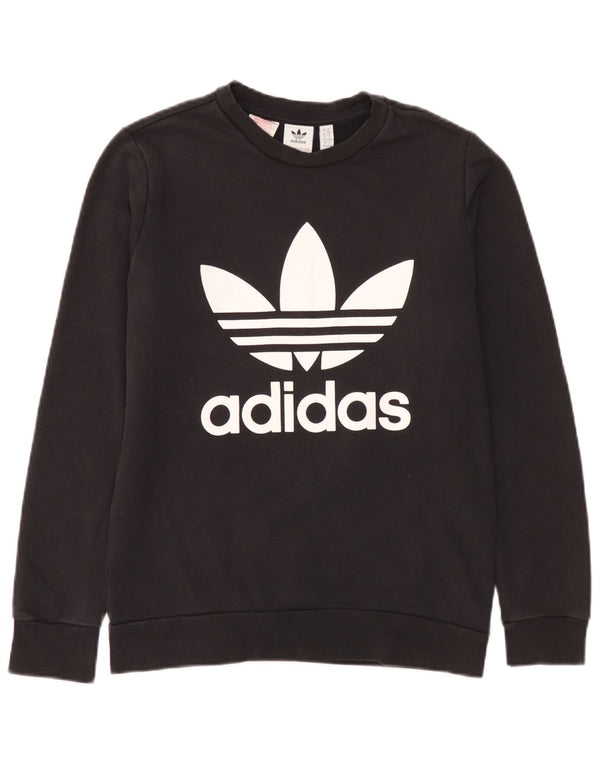 Felpa grafica Adidas da ragazzo 13-14 anni in cotone nero
