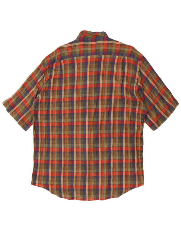 Cămașă cu mânecă scurtă pentru bărbați Missoni 2XL, bumbac verde check