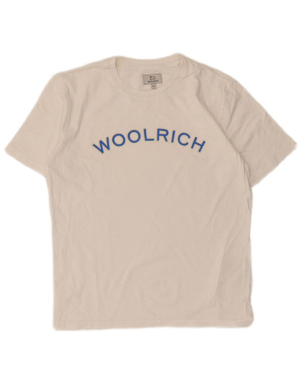 Woolrich Boys Grafikus póló 11-12 éves fehér pamut felső