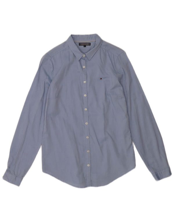 Tommy Hilfiger Damenhemd US 6 mittelblaue Baumwolle