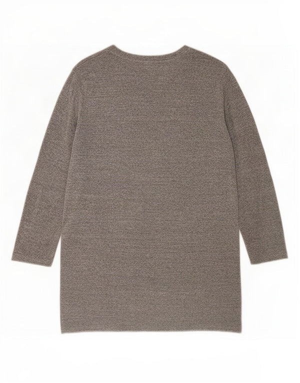 Blusa assimétrica feminina Zara Top UK 14 cinza médio