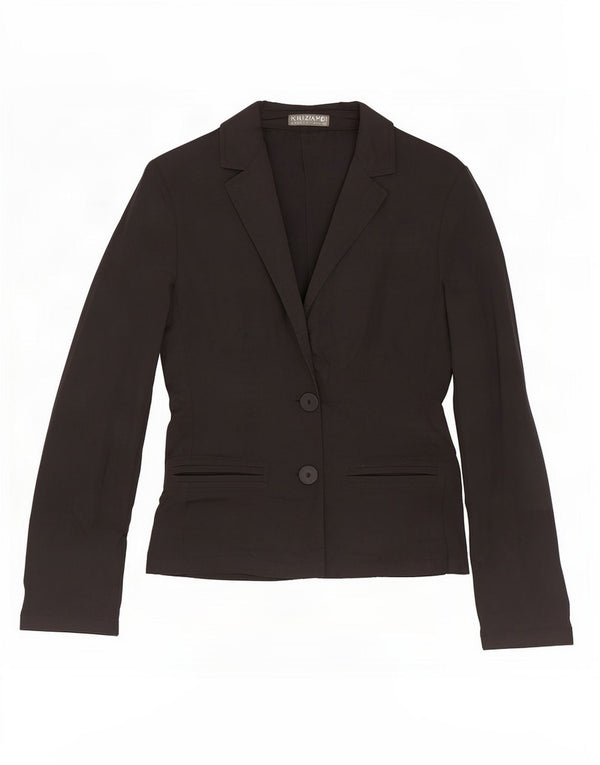 Giacca Blazer a 2 Bottoni da Donna Krizia Poi IT 42 Media Nera
