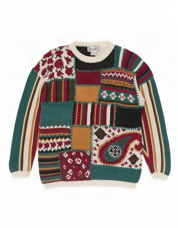 Reference Point Suéter tipo jersey con cuello redondo para mujer UK 46 Large Multicolor N
