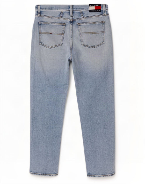 Tommy Hilfiger Womens Distressed High Waist Tapered Jeans W30 L30 Blue