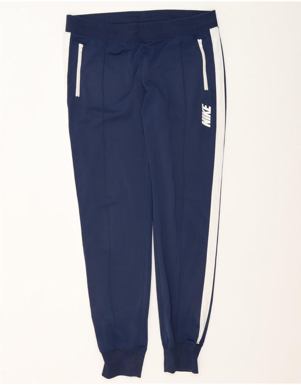 Nike Pantalon de survêtement pour homme Pantalon de jogging Large Bleu marine Colorblock Polyester