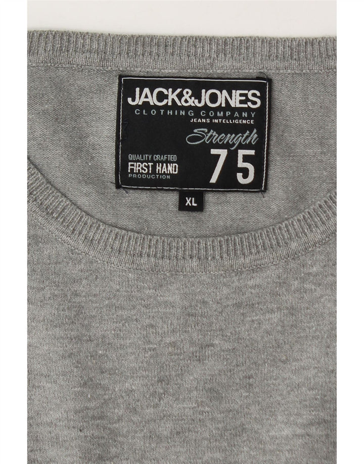 Jack & Jones Herre sweater med rund hals XL Grå Flecked
