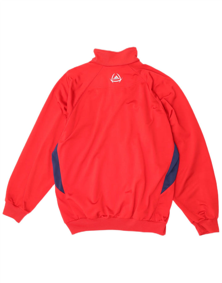 Adidas Veste de survêtement pour homme UK 40/42 Rouge moyen Polyester colour block